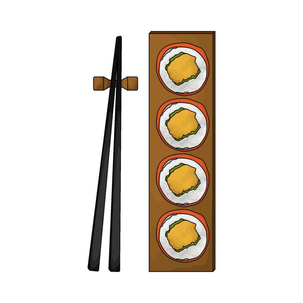 illustration of Smoked Salmon Roll vector