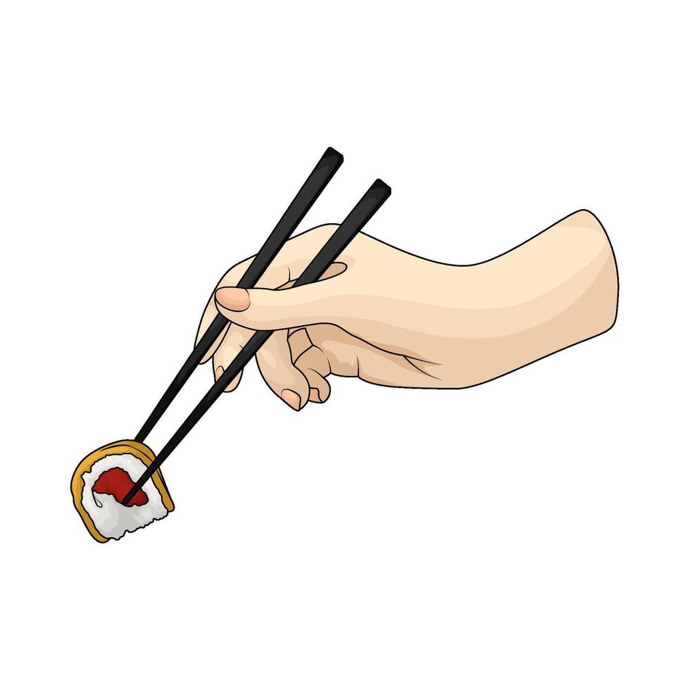 Fresh tamago Sushi rolls vector