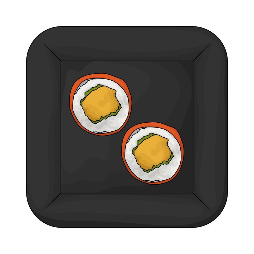 Roll Salmon Sushi vector