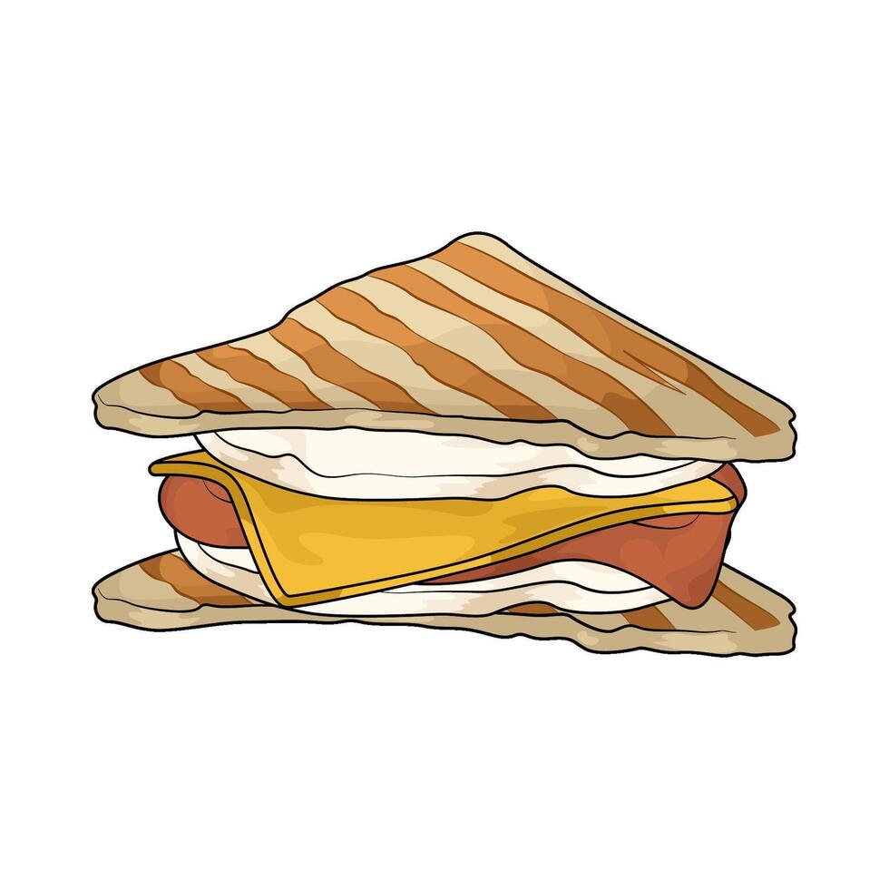sandwich and egg vector