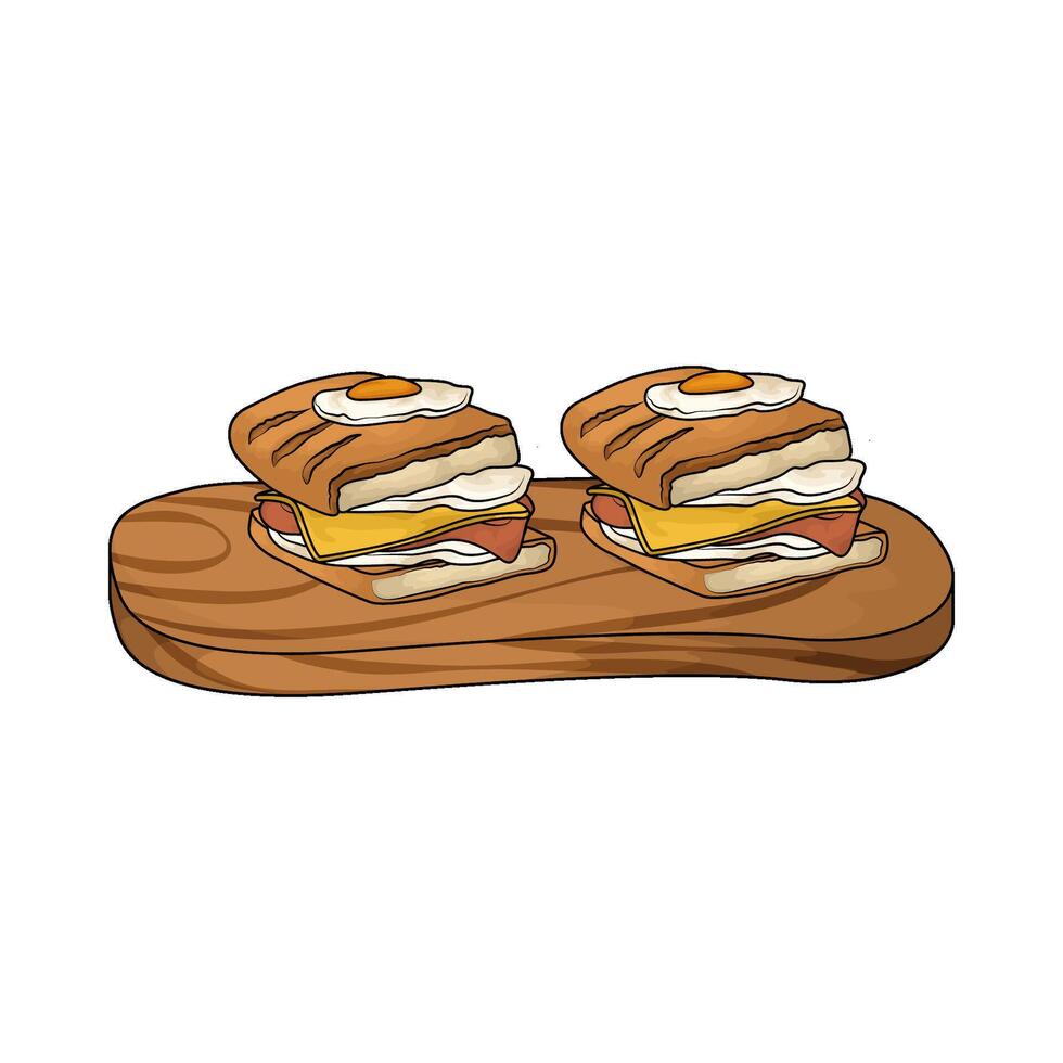 two delicious sandwich vector