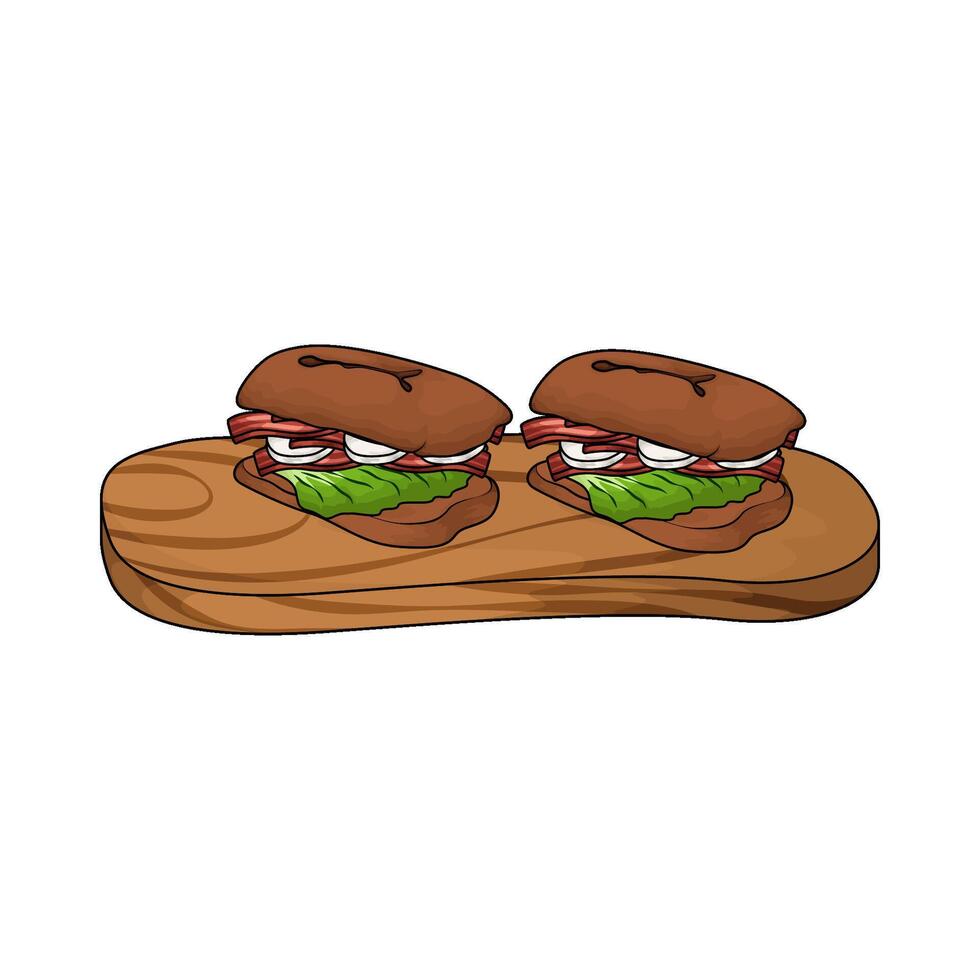illustration of two sandwich vector