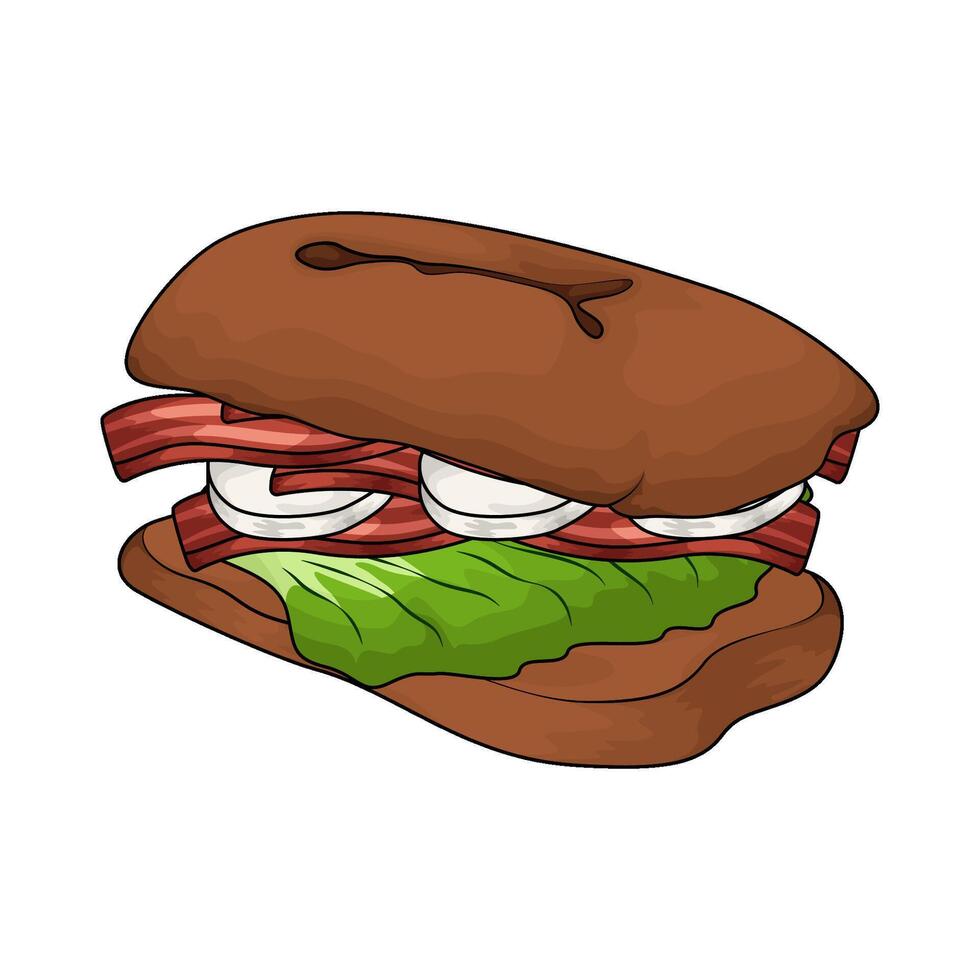 illustration of best bacon sandwich vector