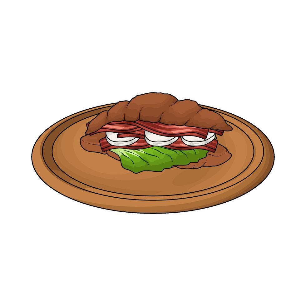 best bacon sandwich vector