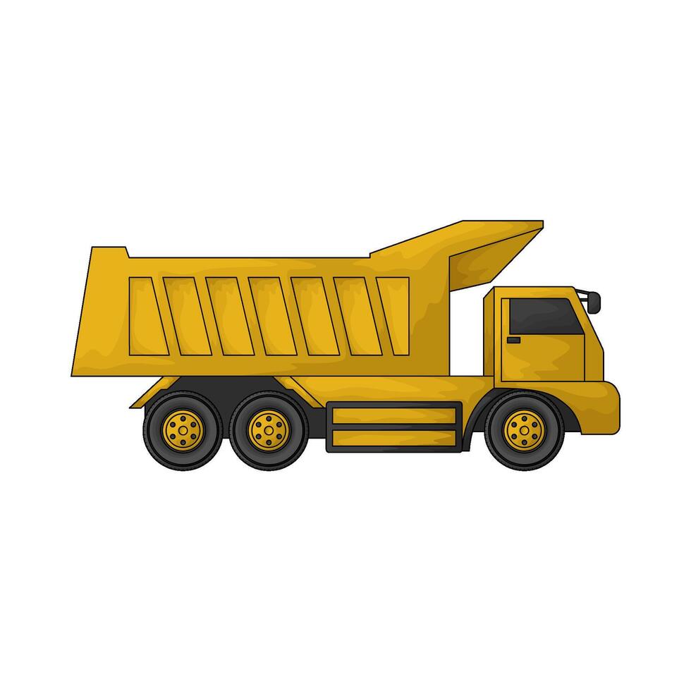 illustration of dump truck vector