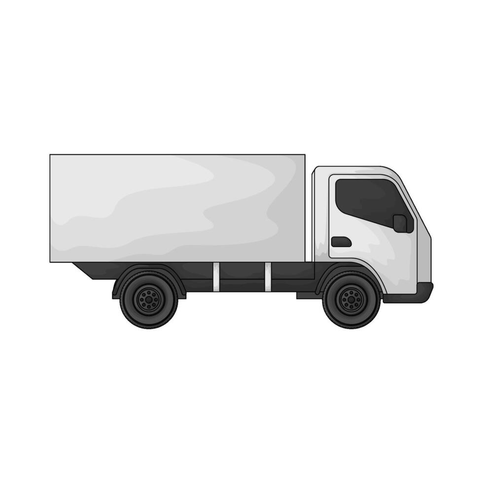 big white truck vector