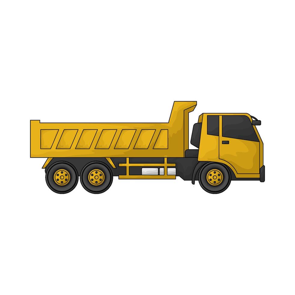 dump truck illustration vector