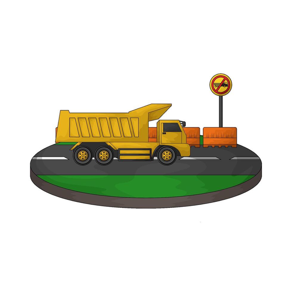 illustration of yellow truck vector