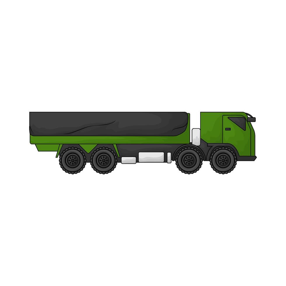 illustration of green truck vector
