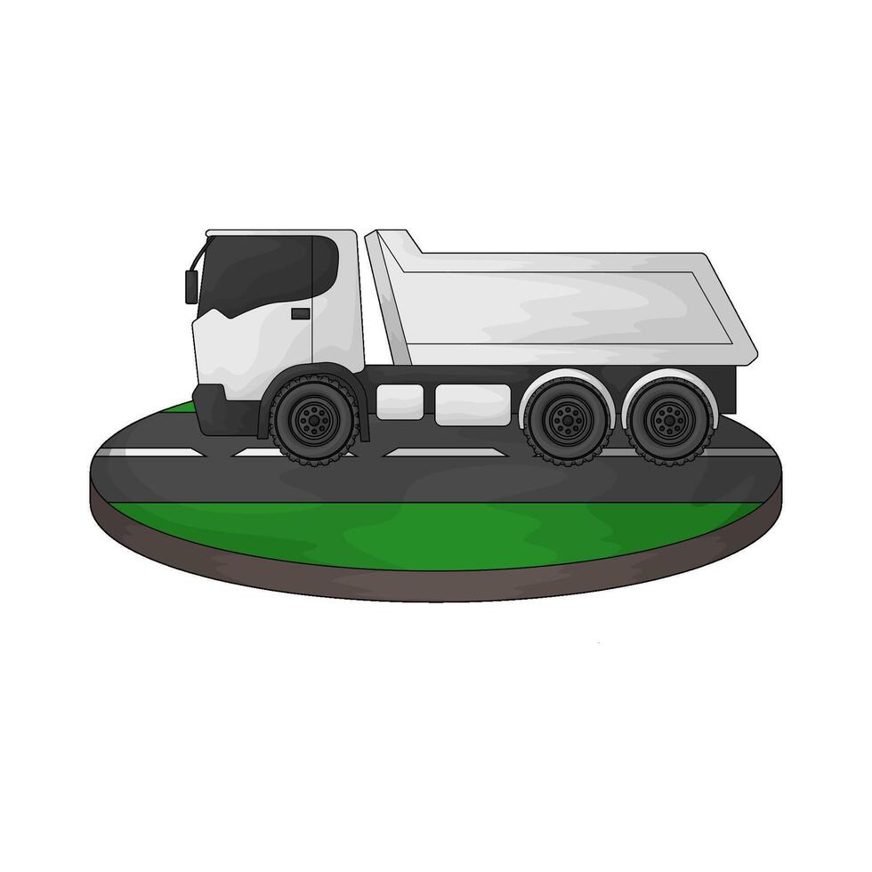 illustration of truck on road vector