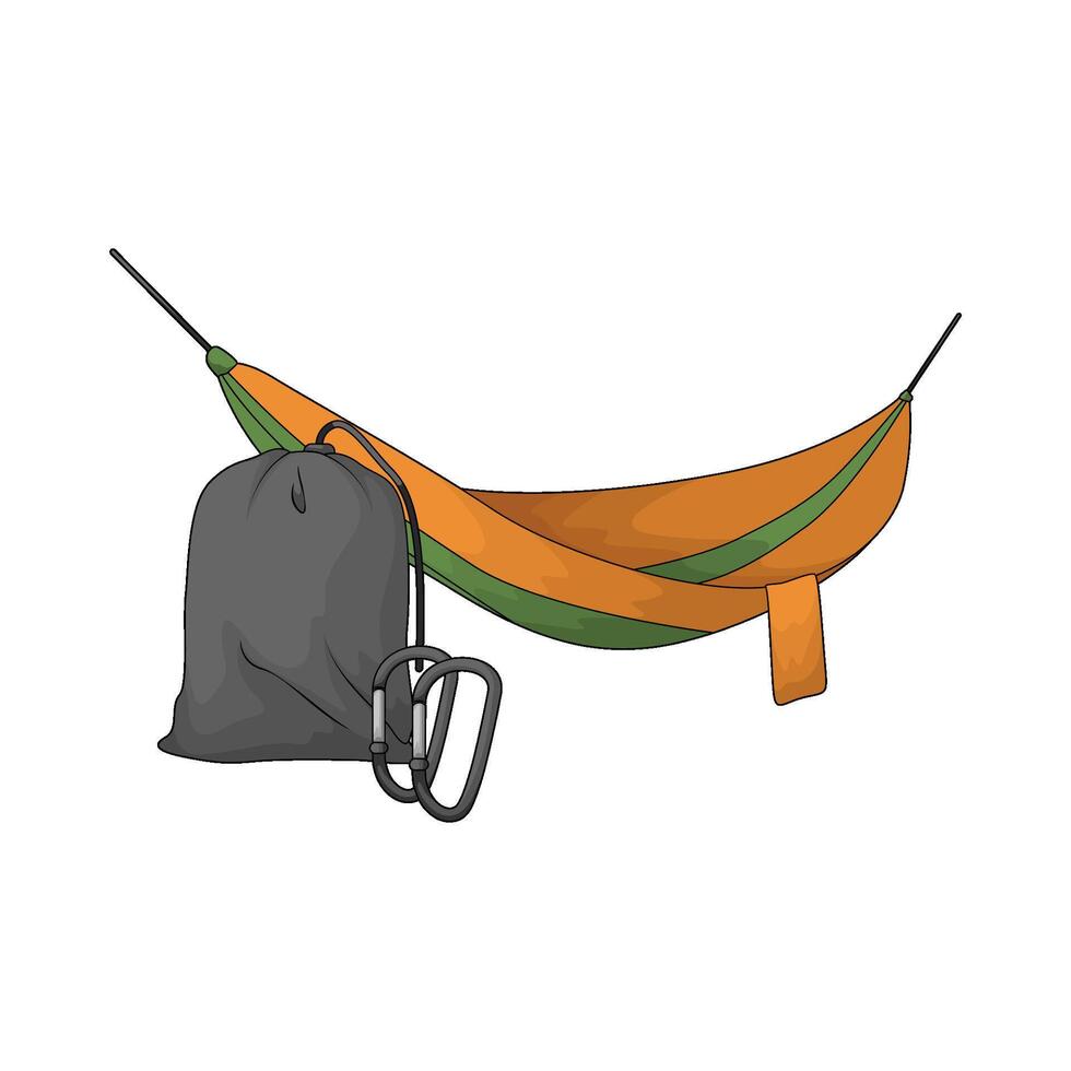 hammock with bag illustration vector