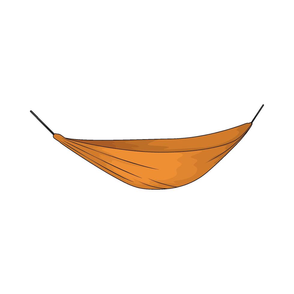 illustration of best orange hammock vector