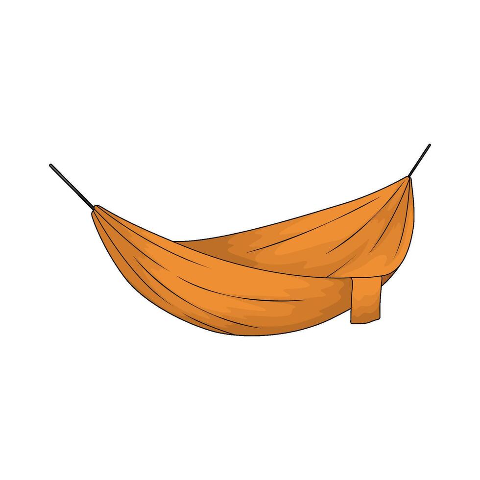 best orange hammock illustration vector