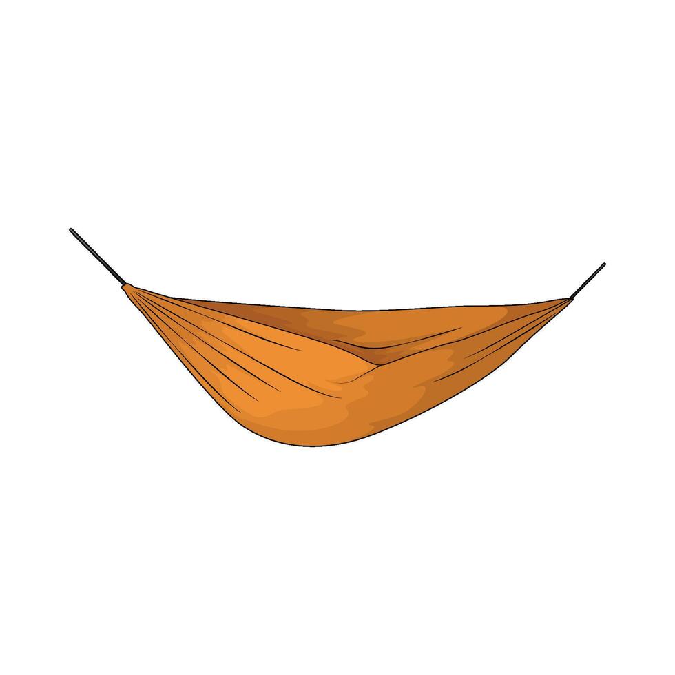 best orange hammock vector