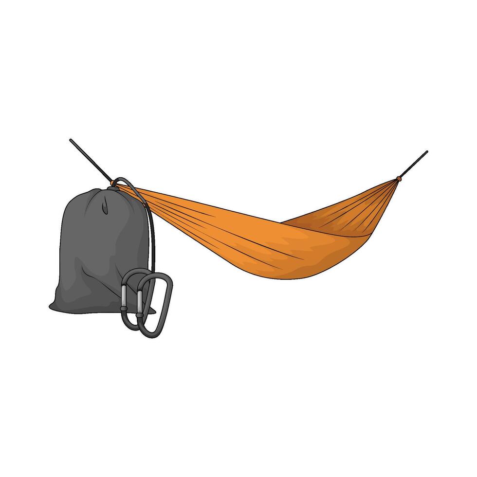 hammock and bag vector