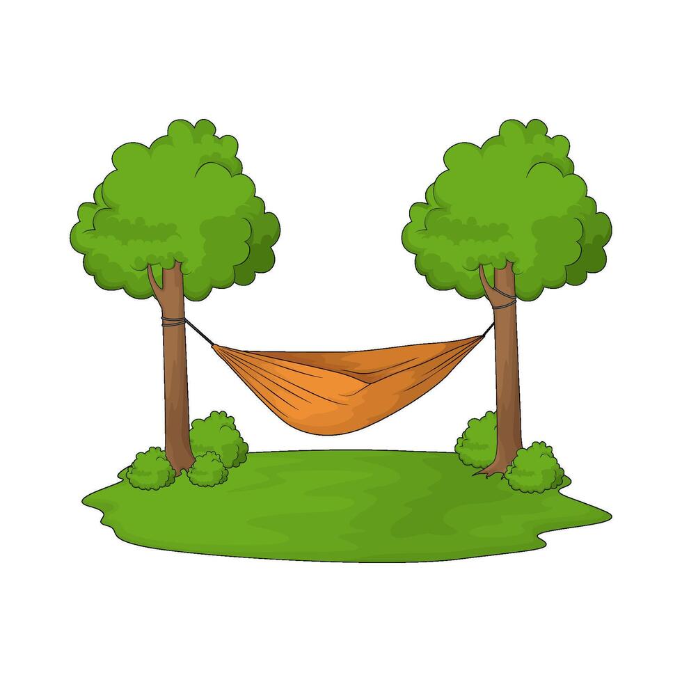 best hammock on a tree illustration vector