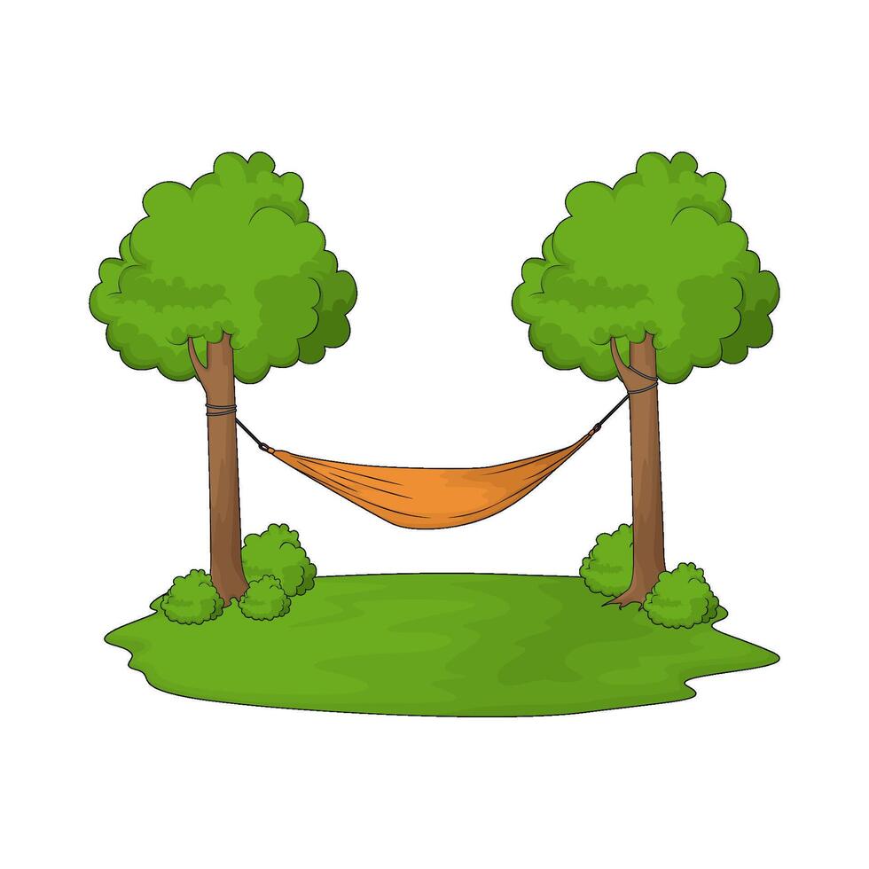 best hammock on a trees vector