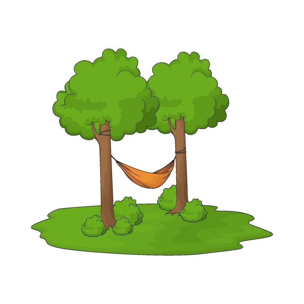 best hammock on trees vector
