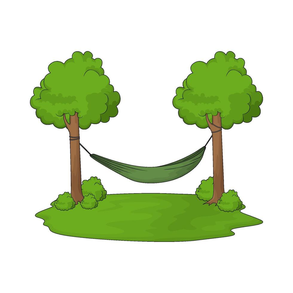 best hammock on trees illustration vector