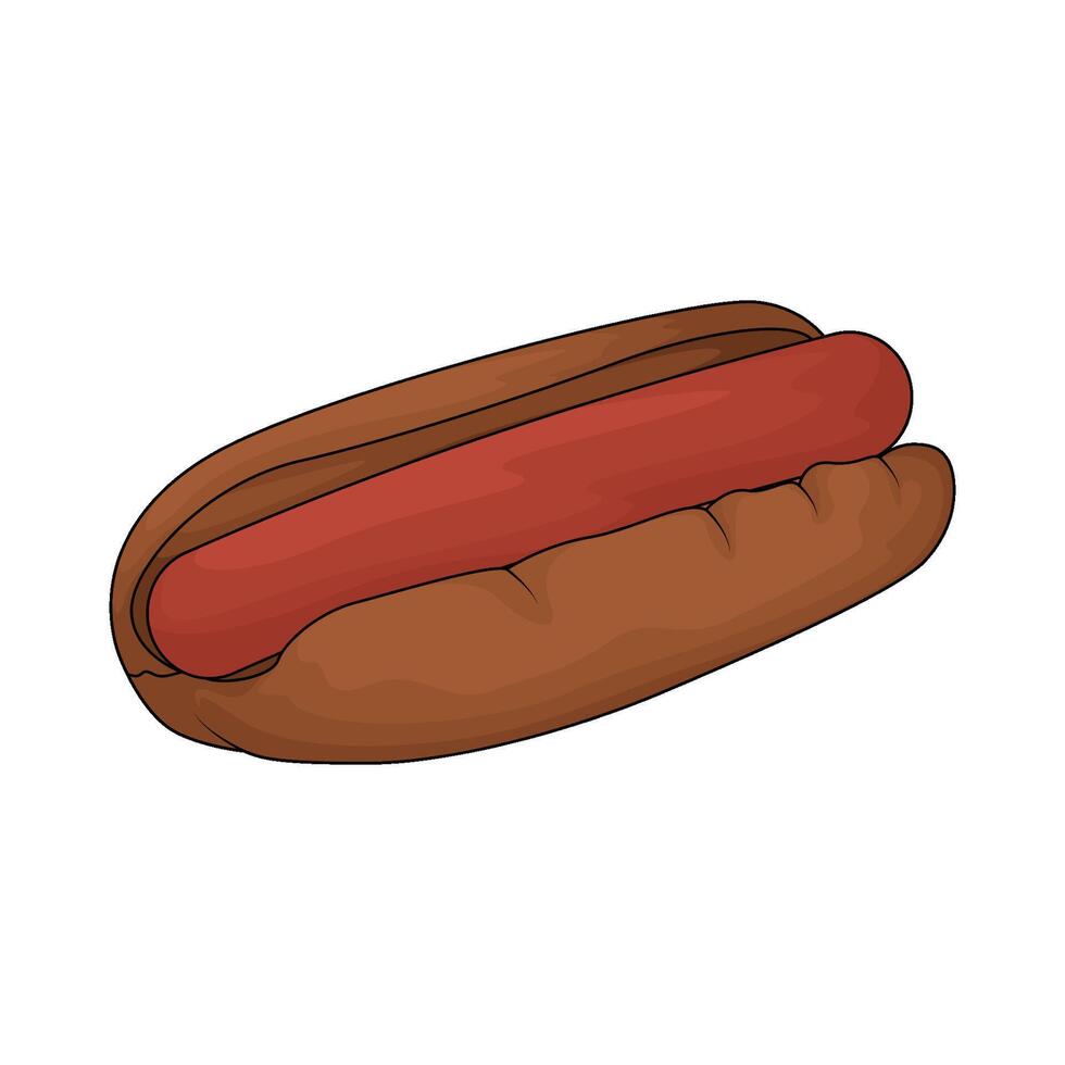 original hotdog illustration vector