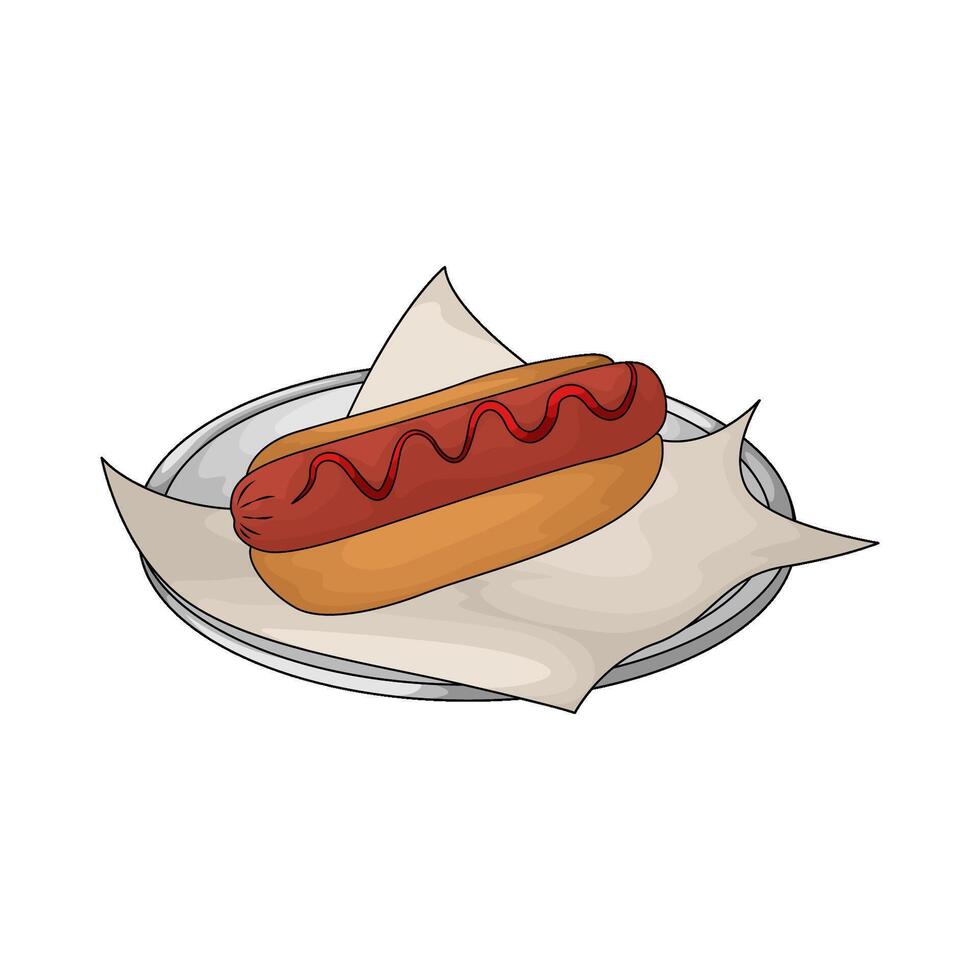 illustration of spicy hotdog vector
