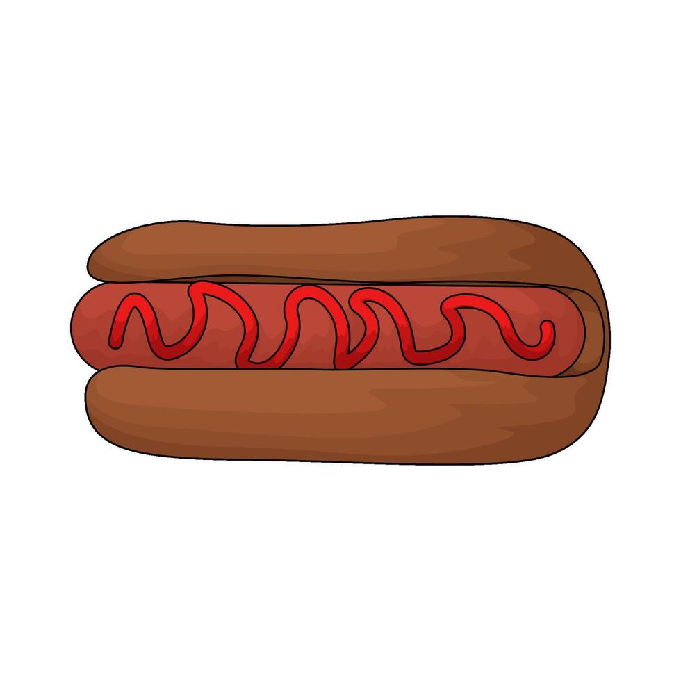 spicy hot dog vector