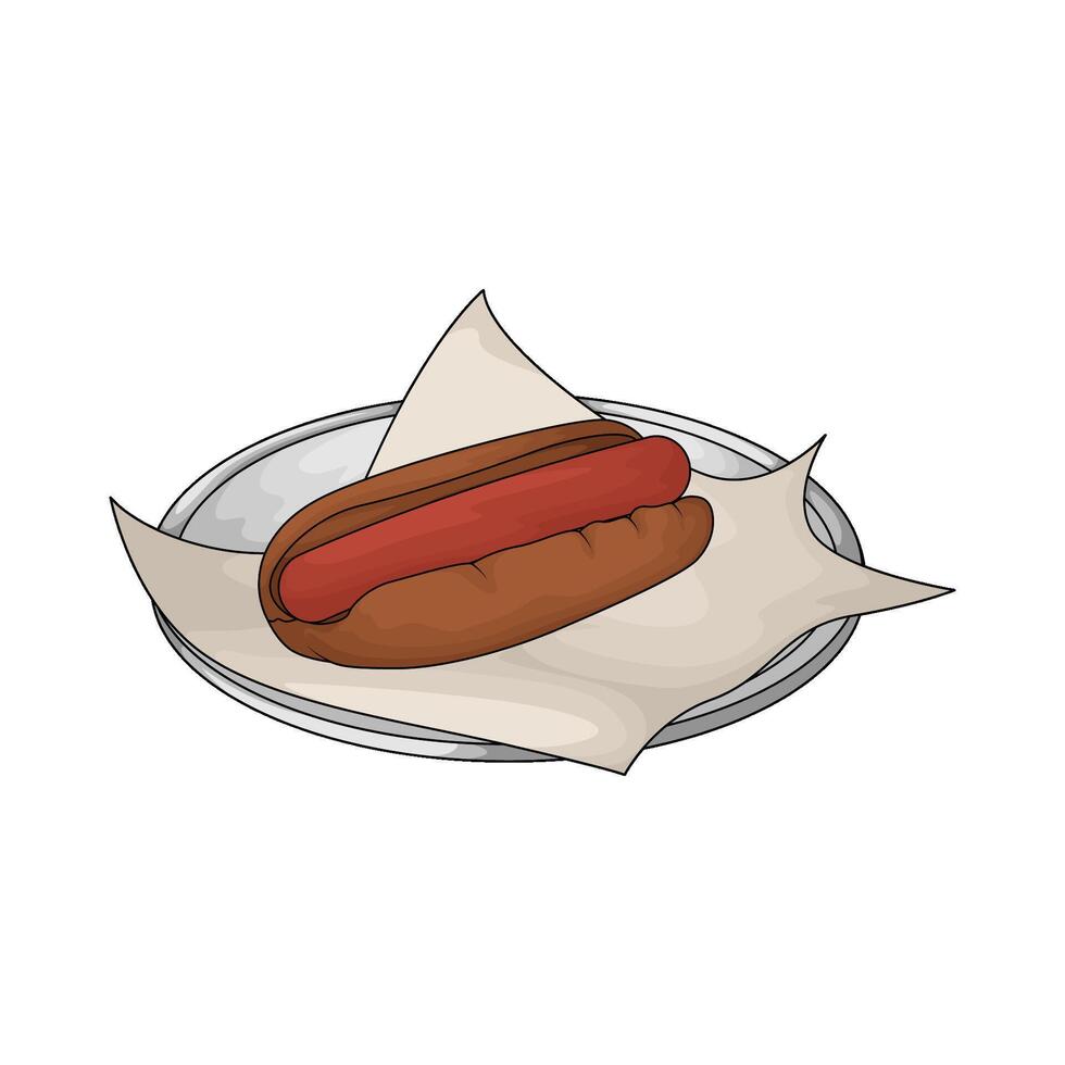 illustration of Hotdog without sauce vector