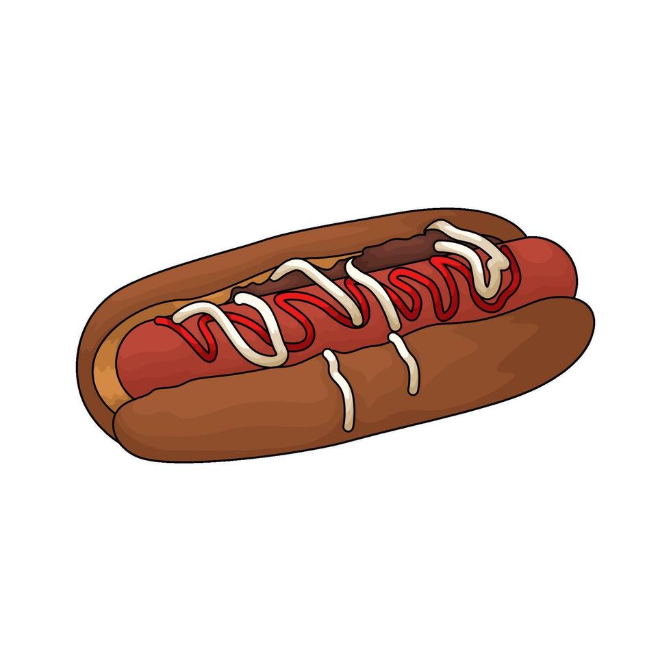 illustration of spicy hot dog vector
