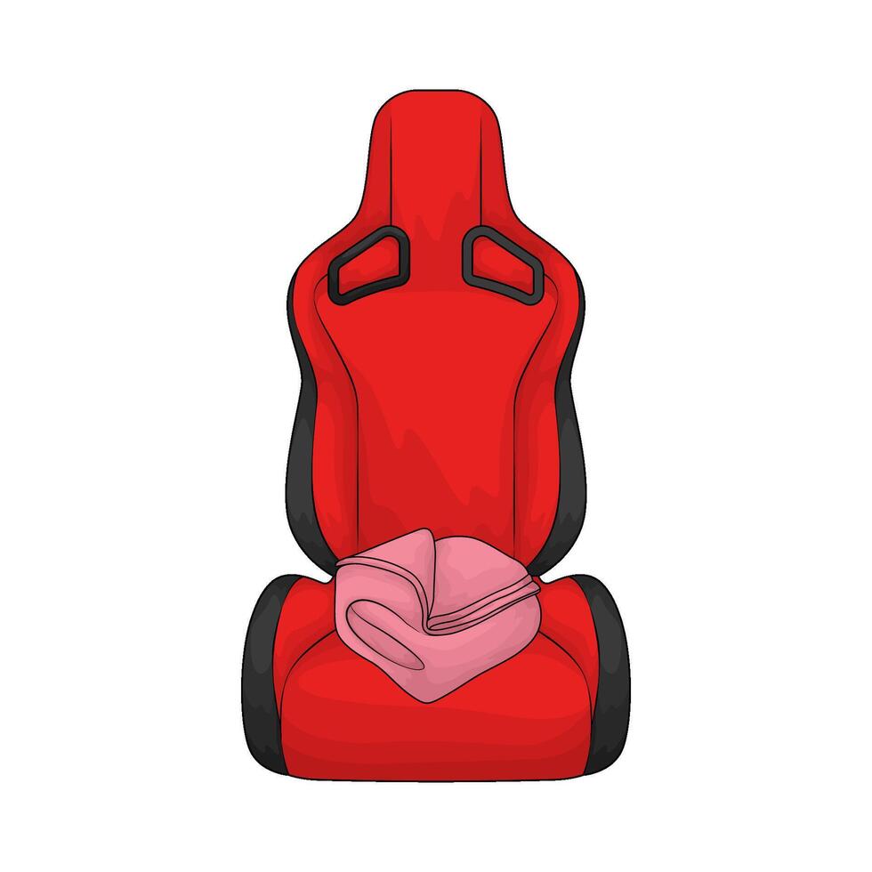 illustration of Luxury Red Car Seat vector