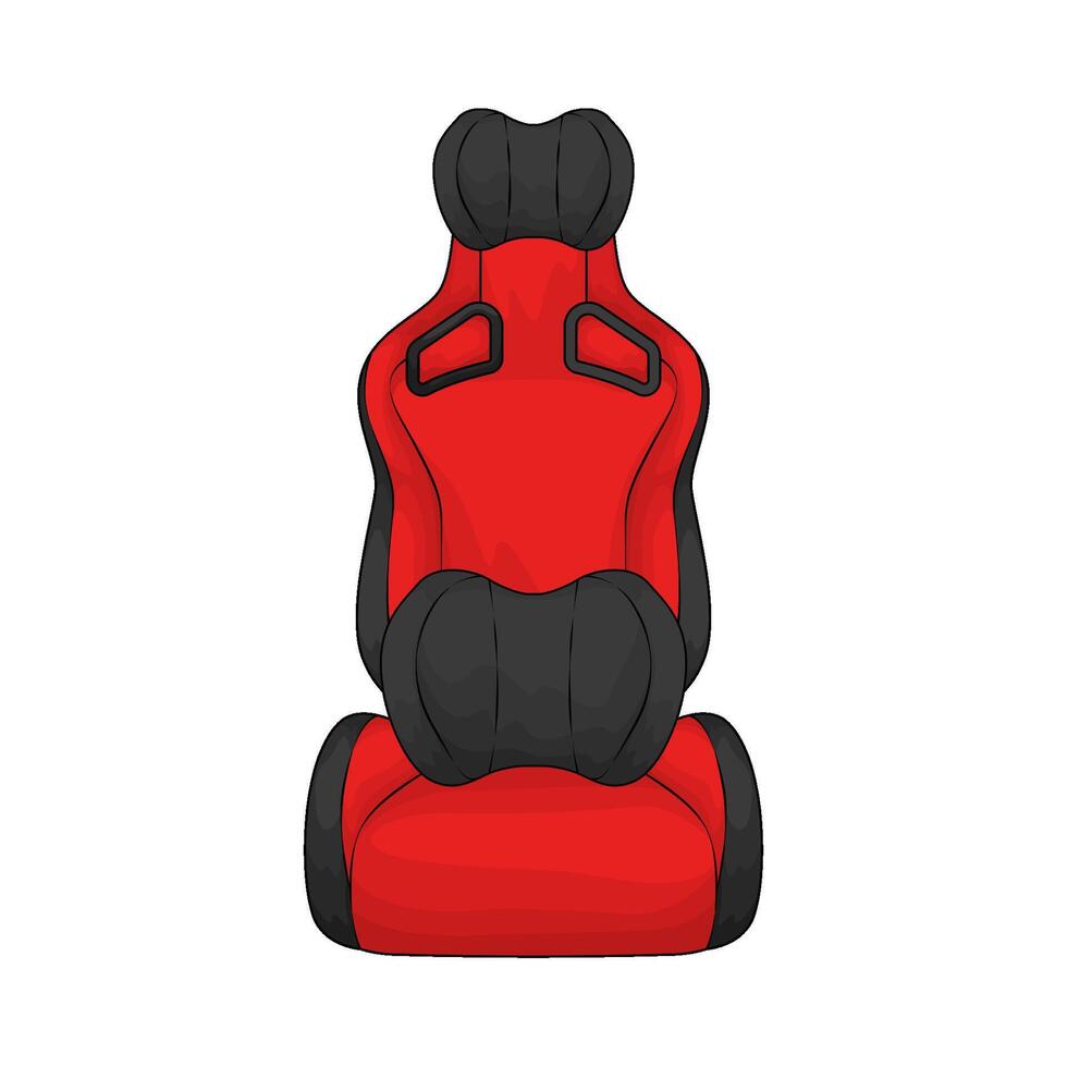 illustration of black and red car seat vector