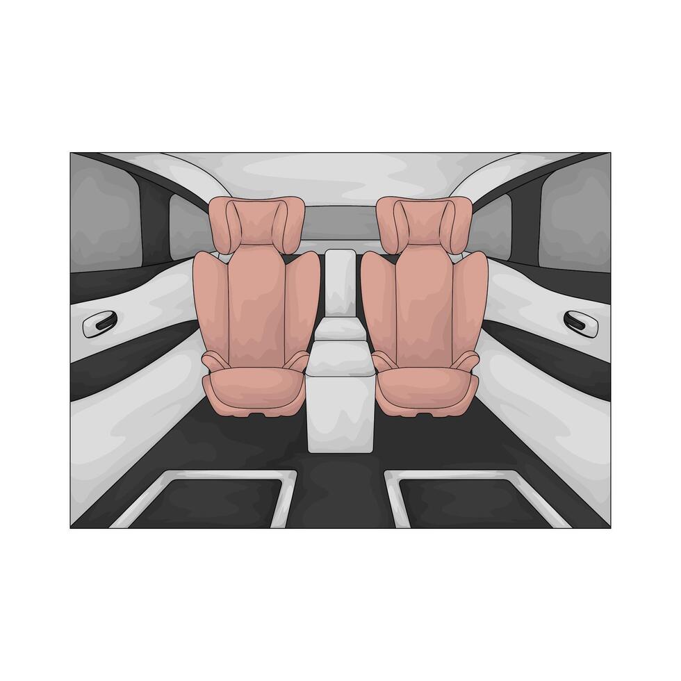 illustration of luxury car with pink car seat vector