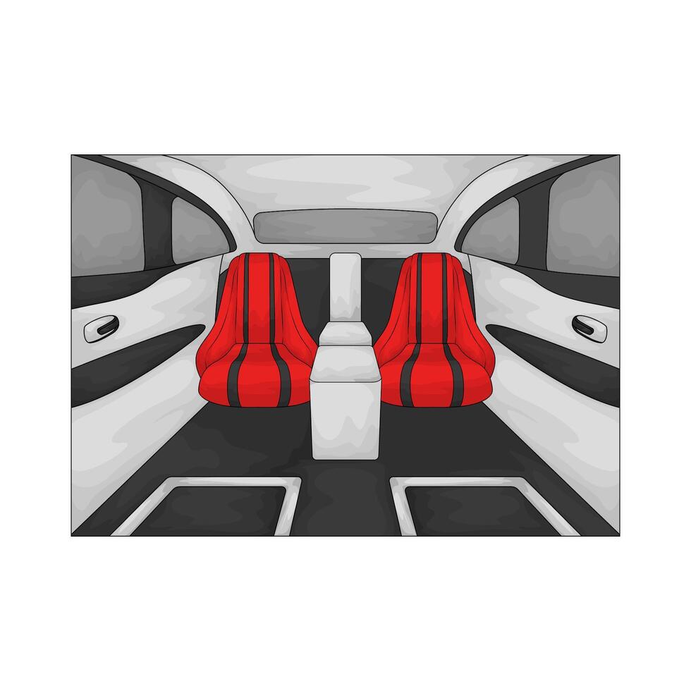 illustration of car with red seat vector