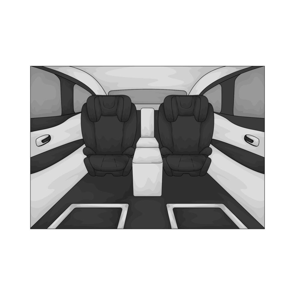 car with black car seat illustration vector
