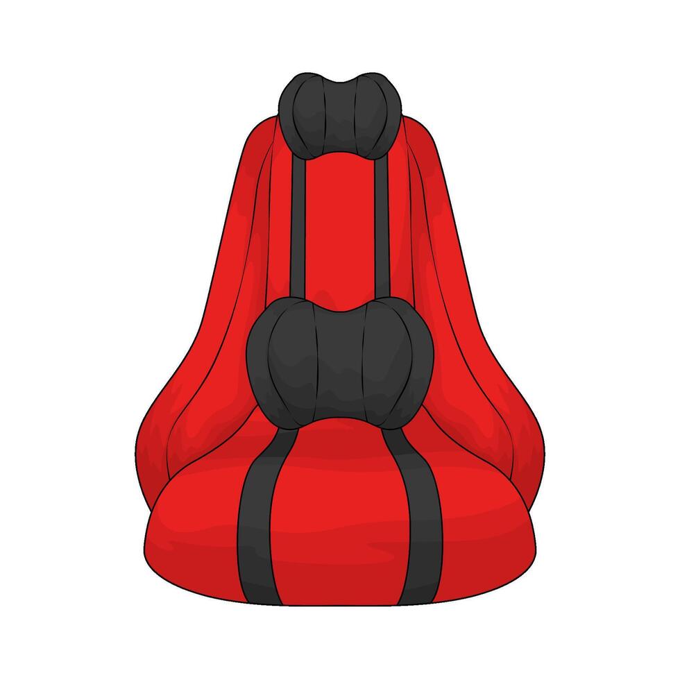 black and red car seat vector