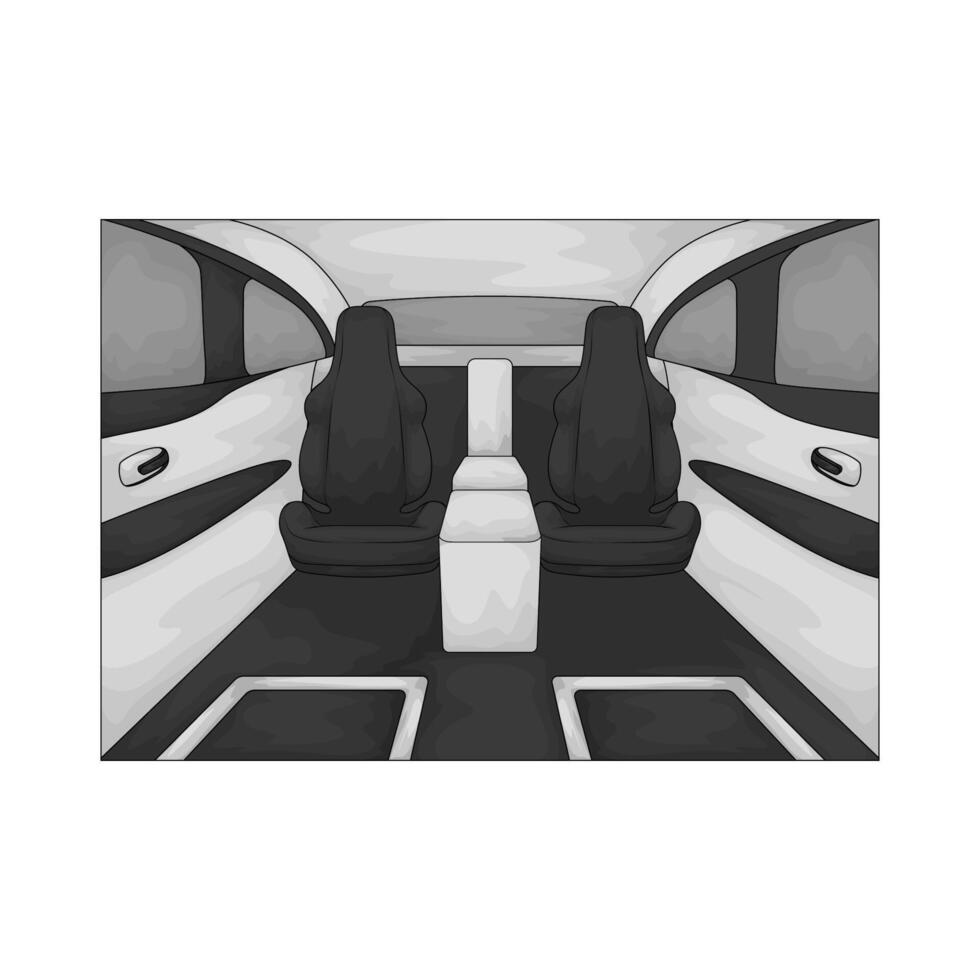 car with black car seat vector