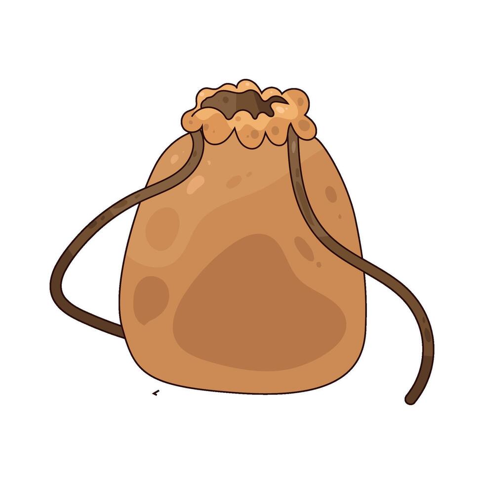 drawstring bag illustration vector