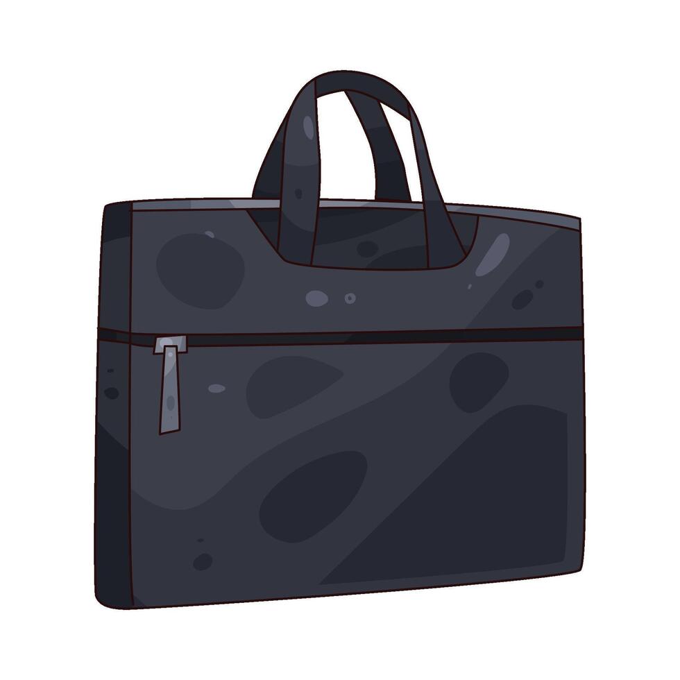 black laptop bag illustration vector