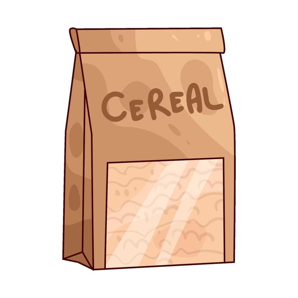 cereal bag illustration vector
