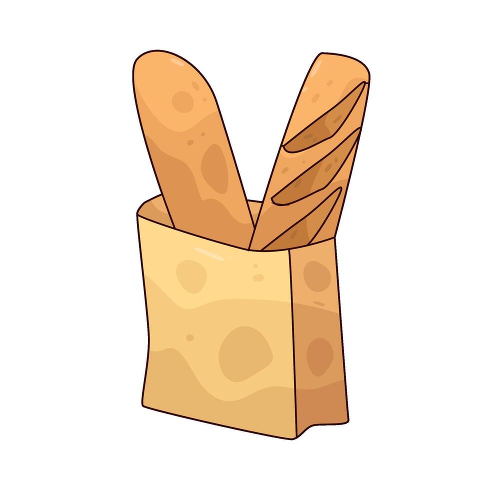 baguette bag illustration vector