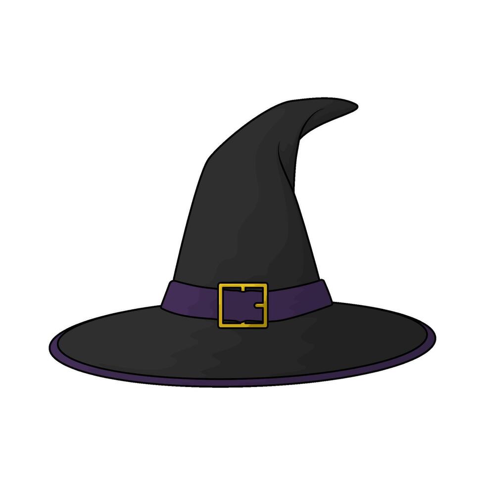 black witch hat vector