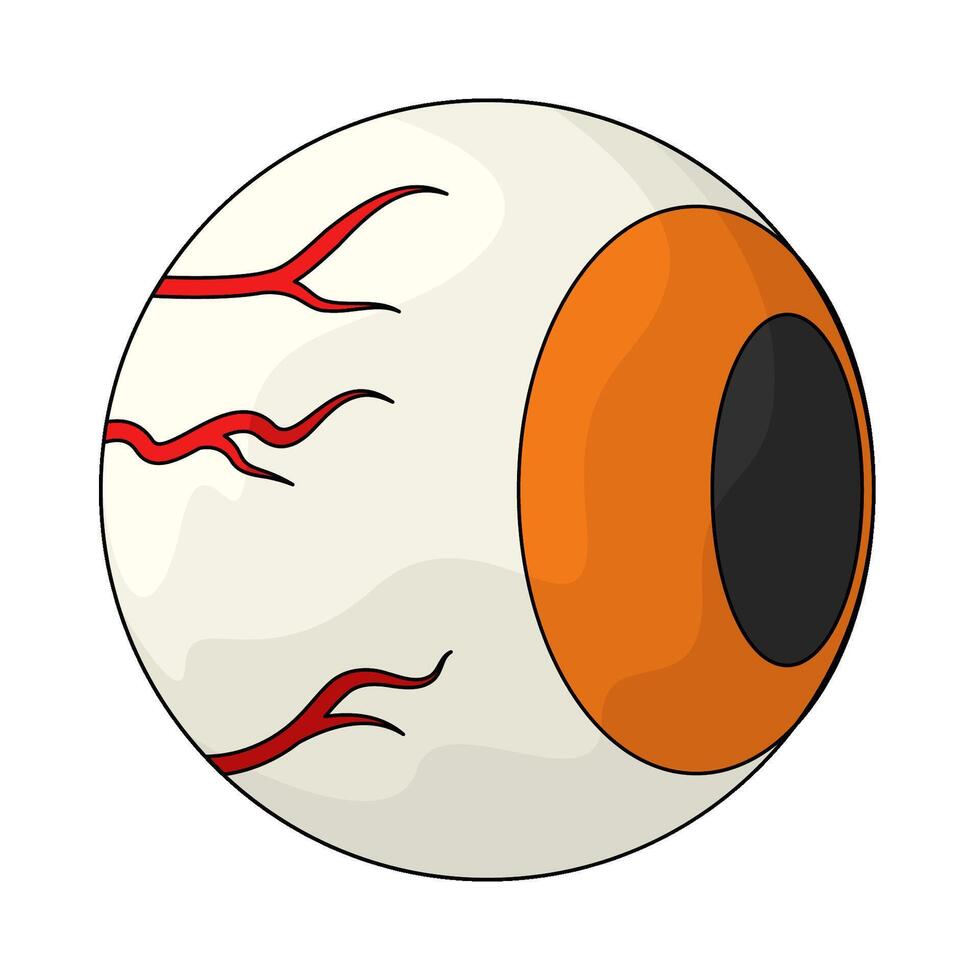 scary halloween eyeball vector