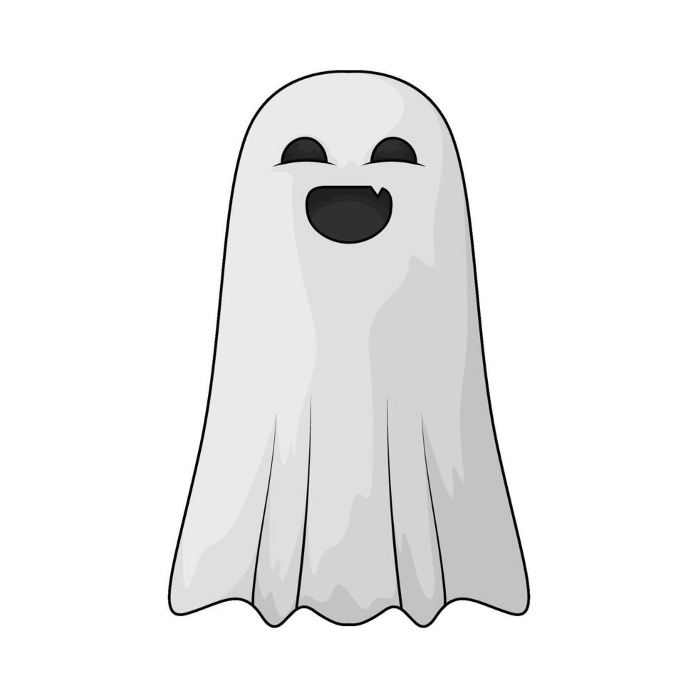 laughing Halloween ghost vector
