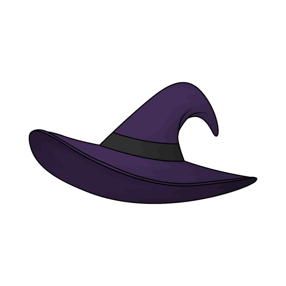illustration of Halloween witch hat vector