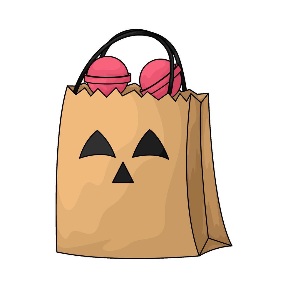 Halloween gift bags vector