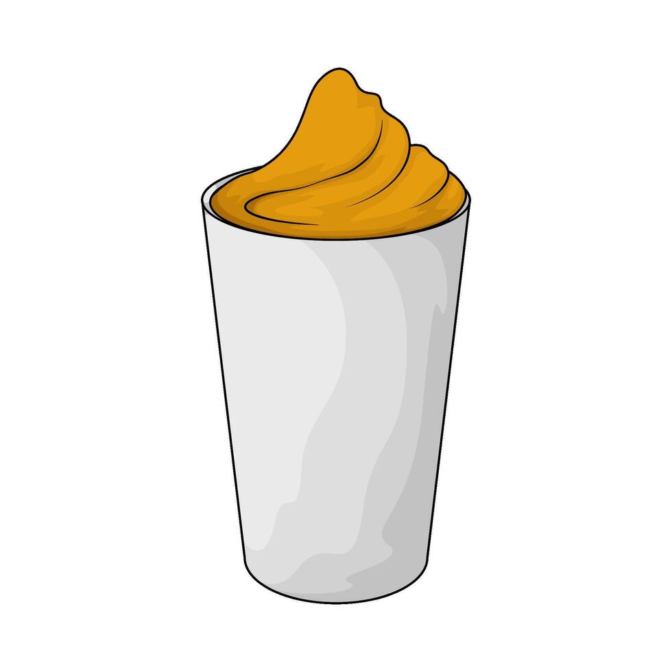 fresh mango milkshake vector