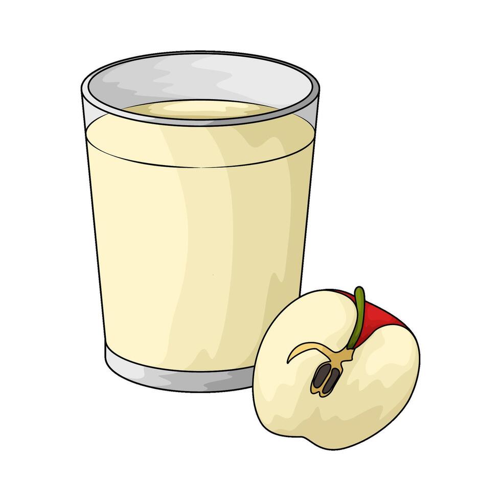 sweet apple juice vector