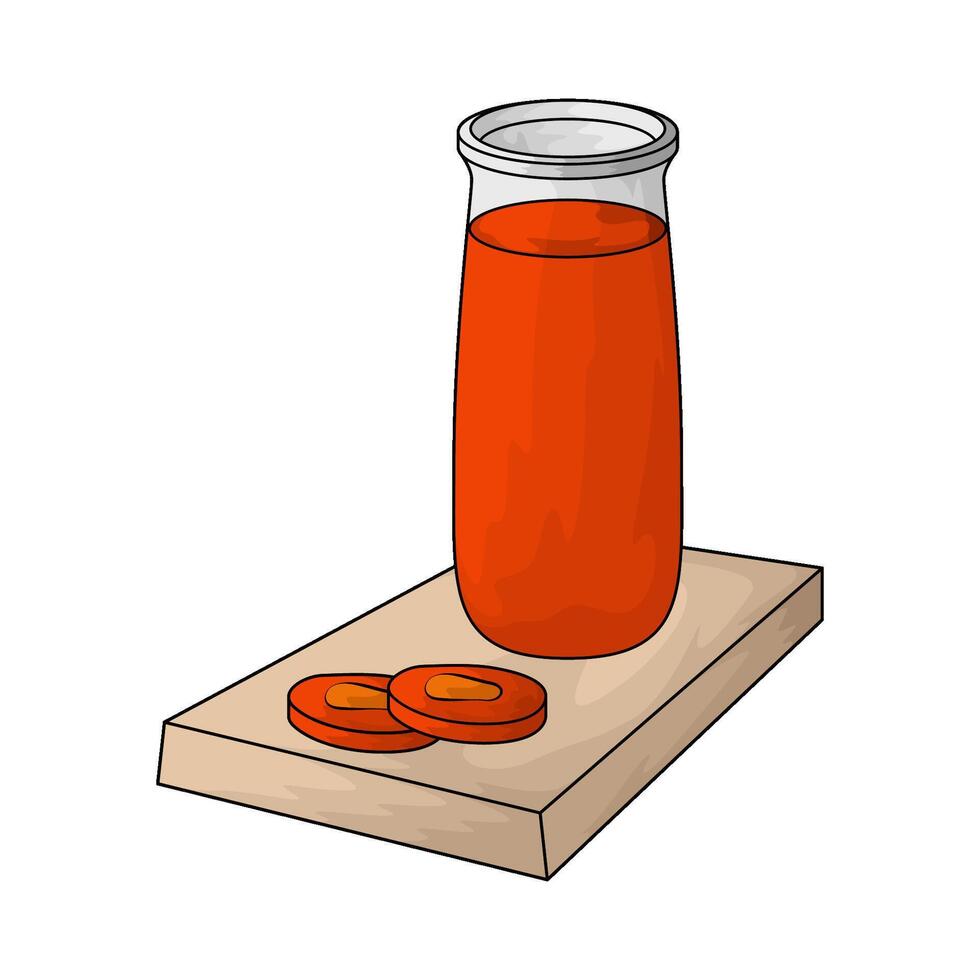 delicious carrot juice vector