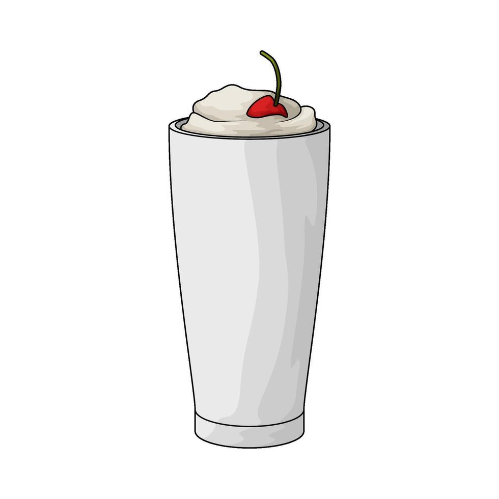illustration of fresh vanilla milkshake vector