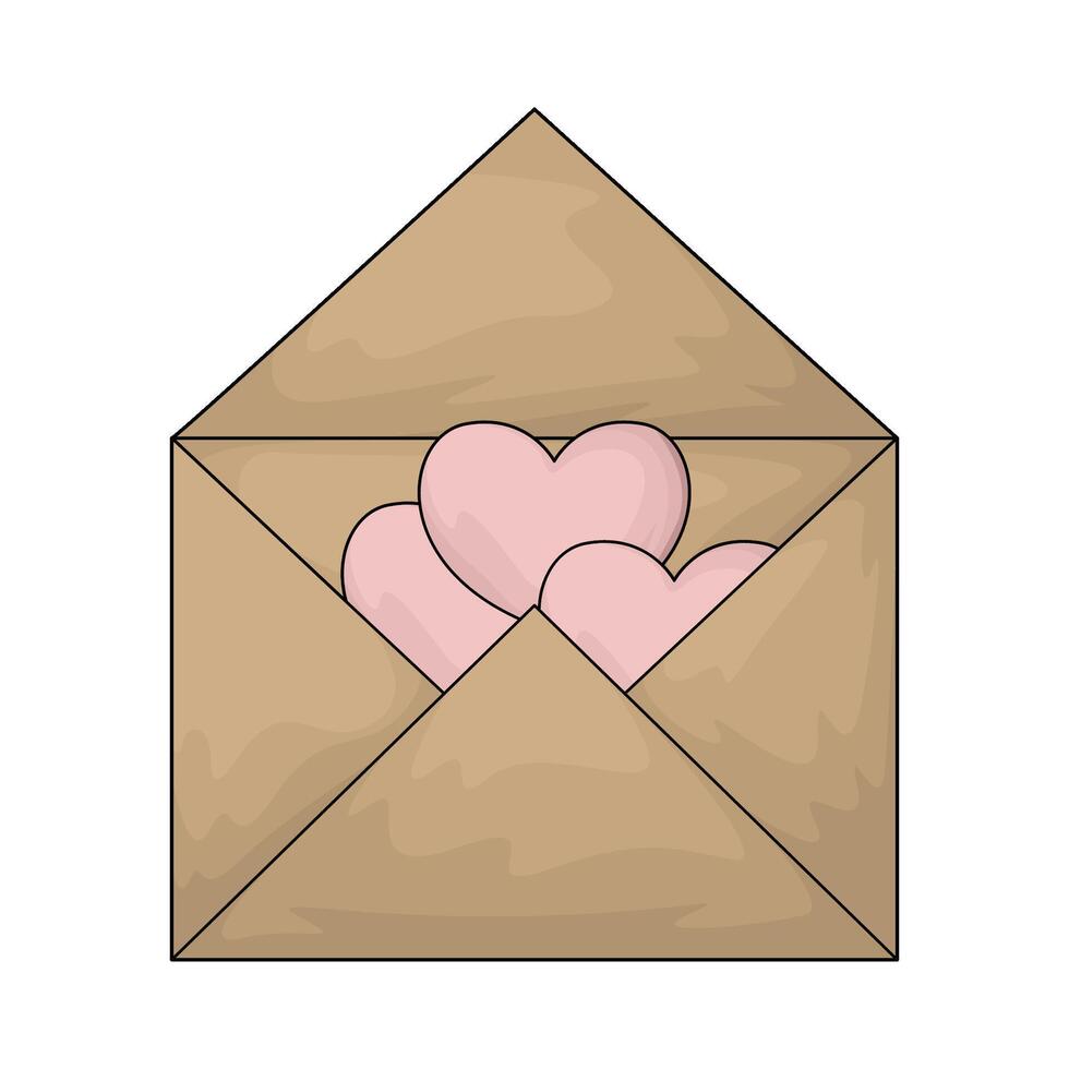 open valentine card vector