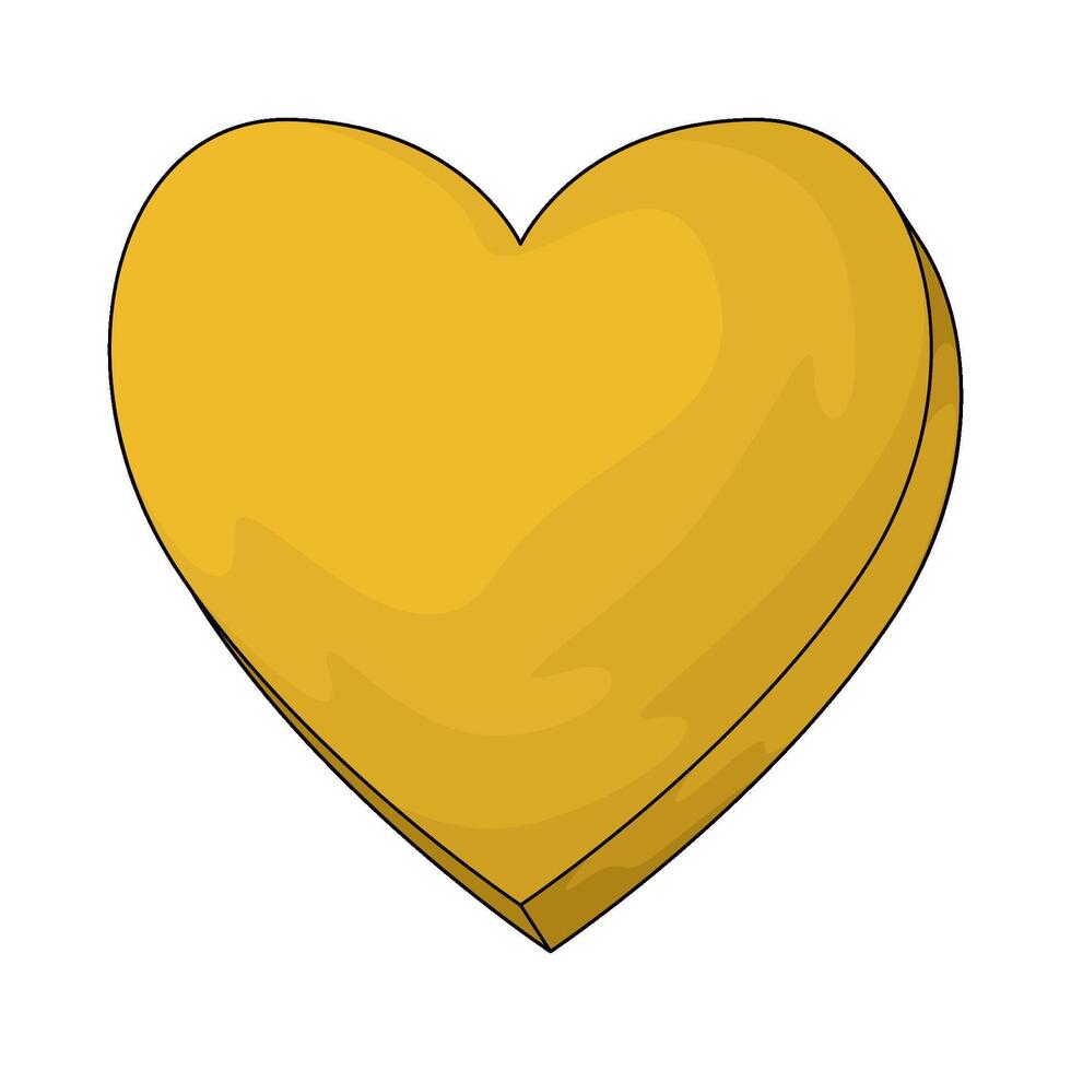yellow heart illustration vector